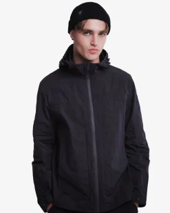 Premiata Blouson in cotone cerato con cappuccio>Uomo Giacche E Cappotti