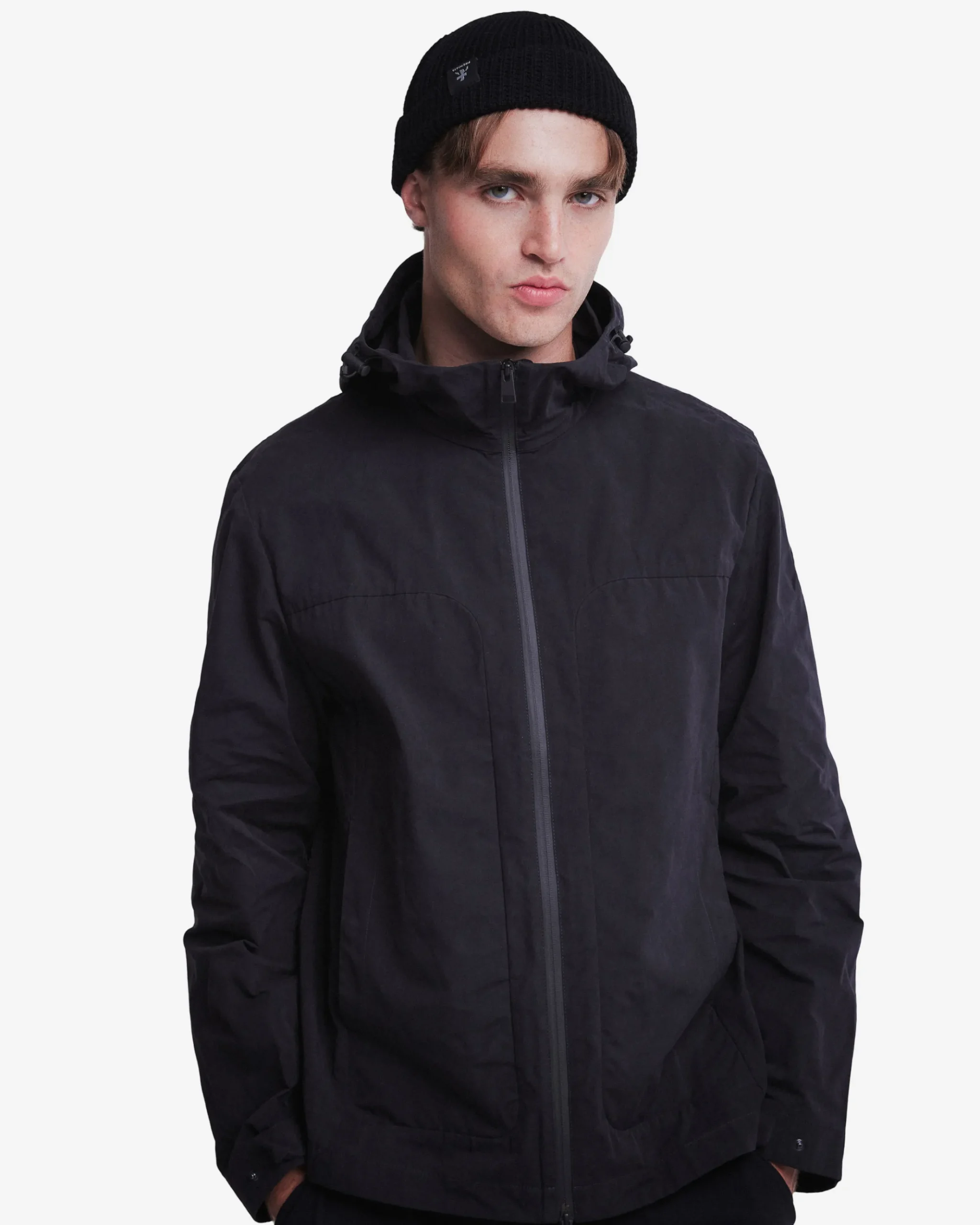 Premiata Blouson in cotone cerato con cappuccio>Uomo Giacche E Cappotti