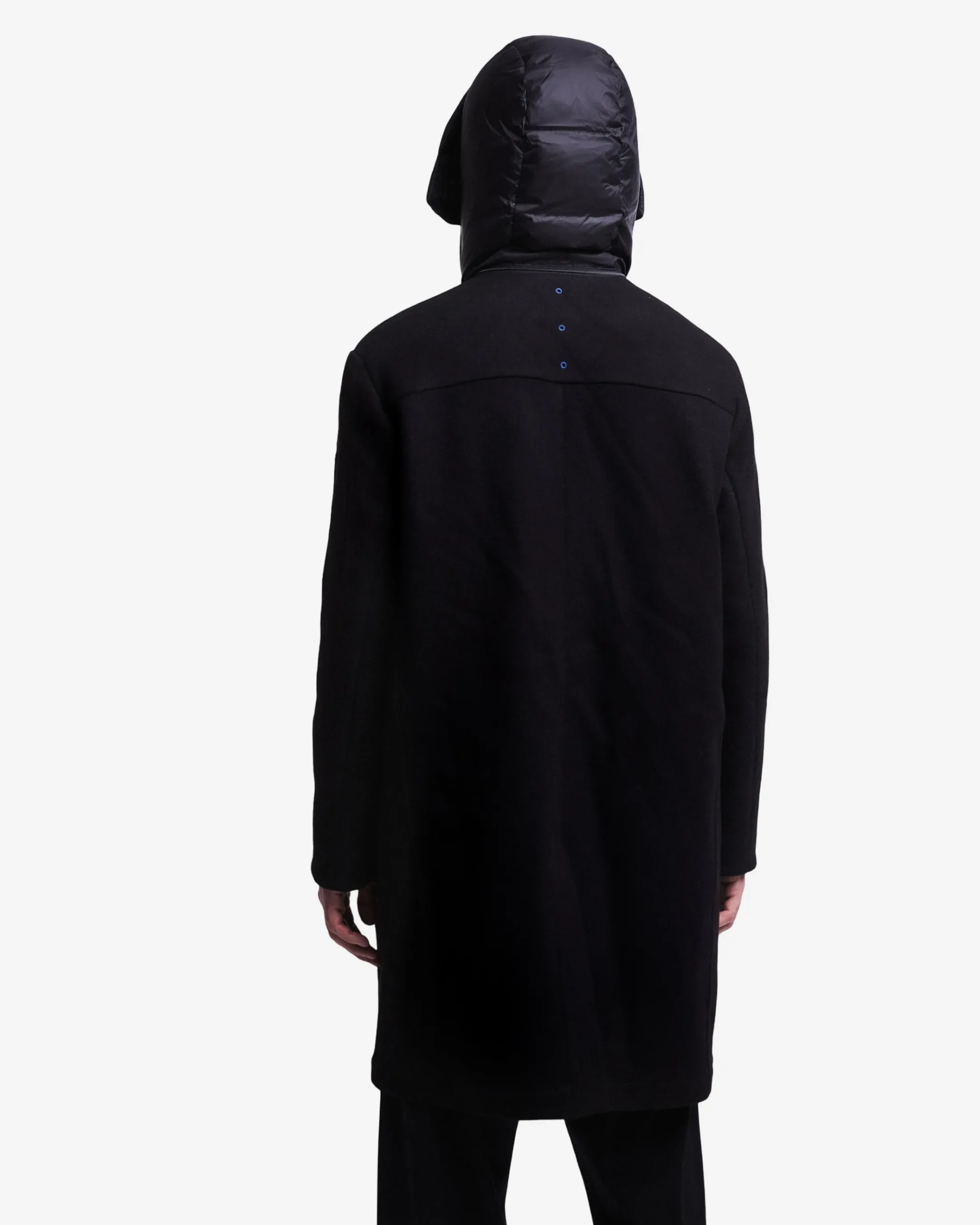 Premiata Cappotto in lana con dettagli in nylon>Uomo Giacche E Cappotti