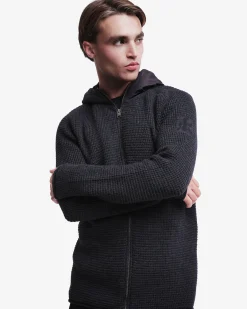 Premiata Cardigan con cappuccio in nylon>Uomo Maglieria