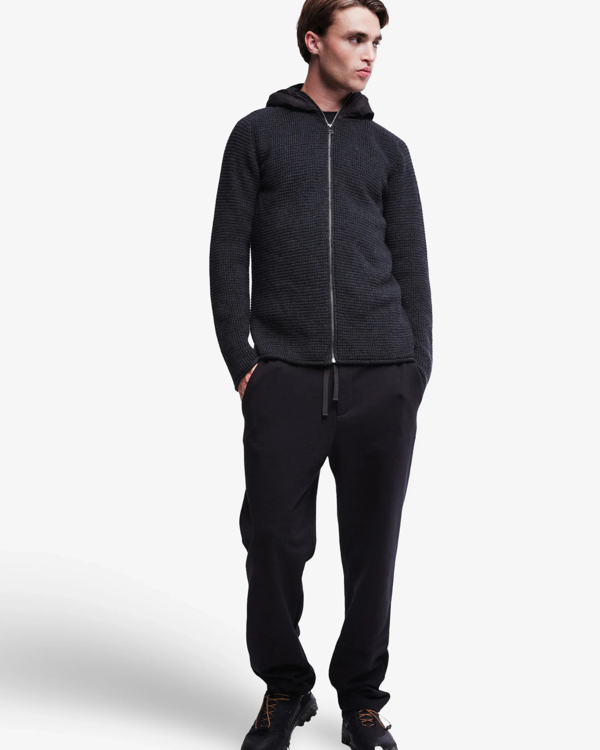 Premiata Cardigan con cappuccio in nylon>Uomo Maglieria