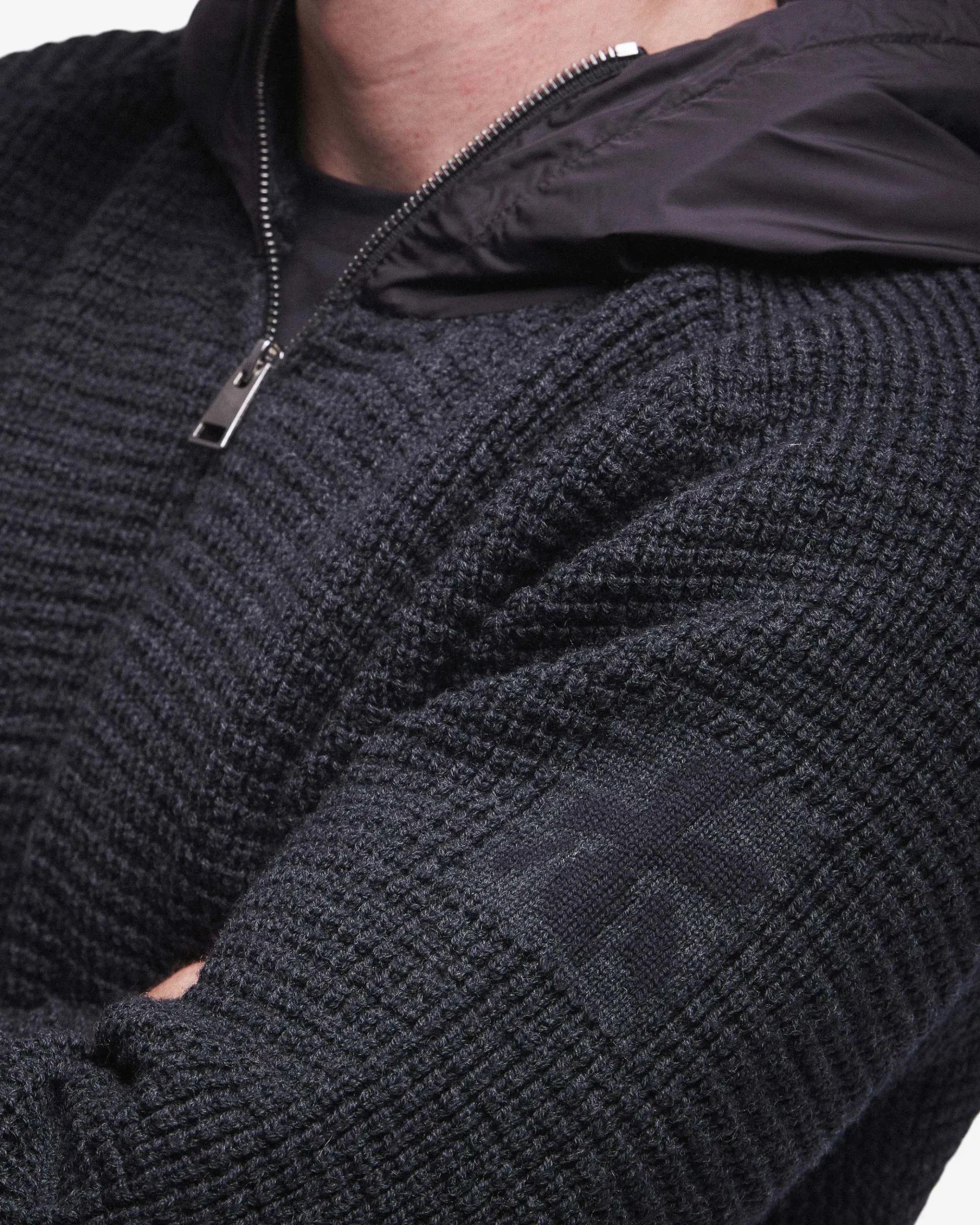 Premiata Cardigan con cappuccio in nylon>Uomo Maglieria