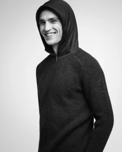 Premiata Cardigan con cappuccio in nylon>Uomo Maglieria