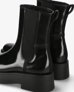 Premiata Chelsea Luna in vitello lucido mousse nero>Donna Stivali E Stivaletti