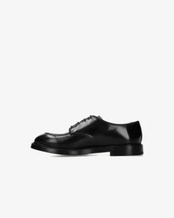 Premiata Derby in pelle spazzolata binder nero>Uomo Stringate
