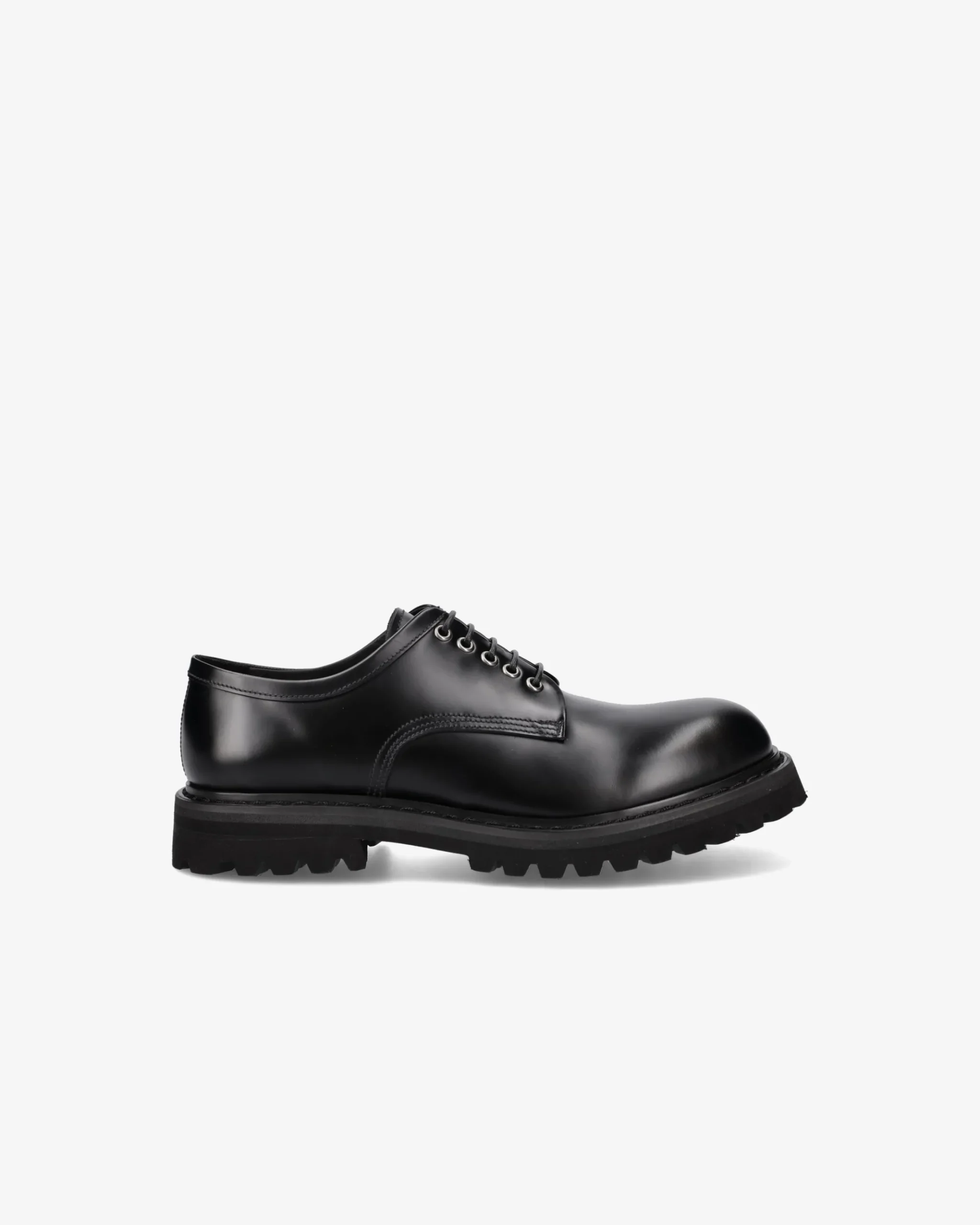 Premiata Derby in pelle spazzolata binder nero>Uomo Stringate