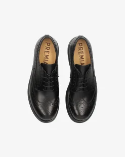 Premiata Derby in vitello box nero caidan>Uomo Stringate