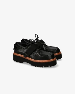 Premiata Derby in vitello Trilly atena nero>Donna Stringate
