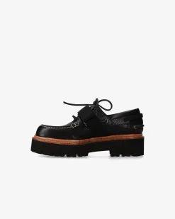 Premiata Derby in vitello Trilly atena nero>Donna Stringate
