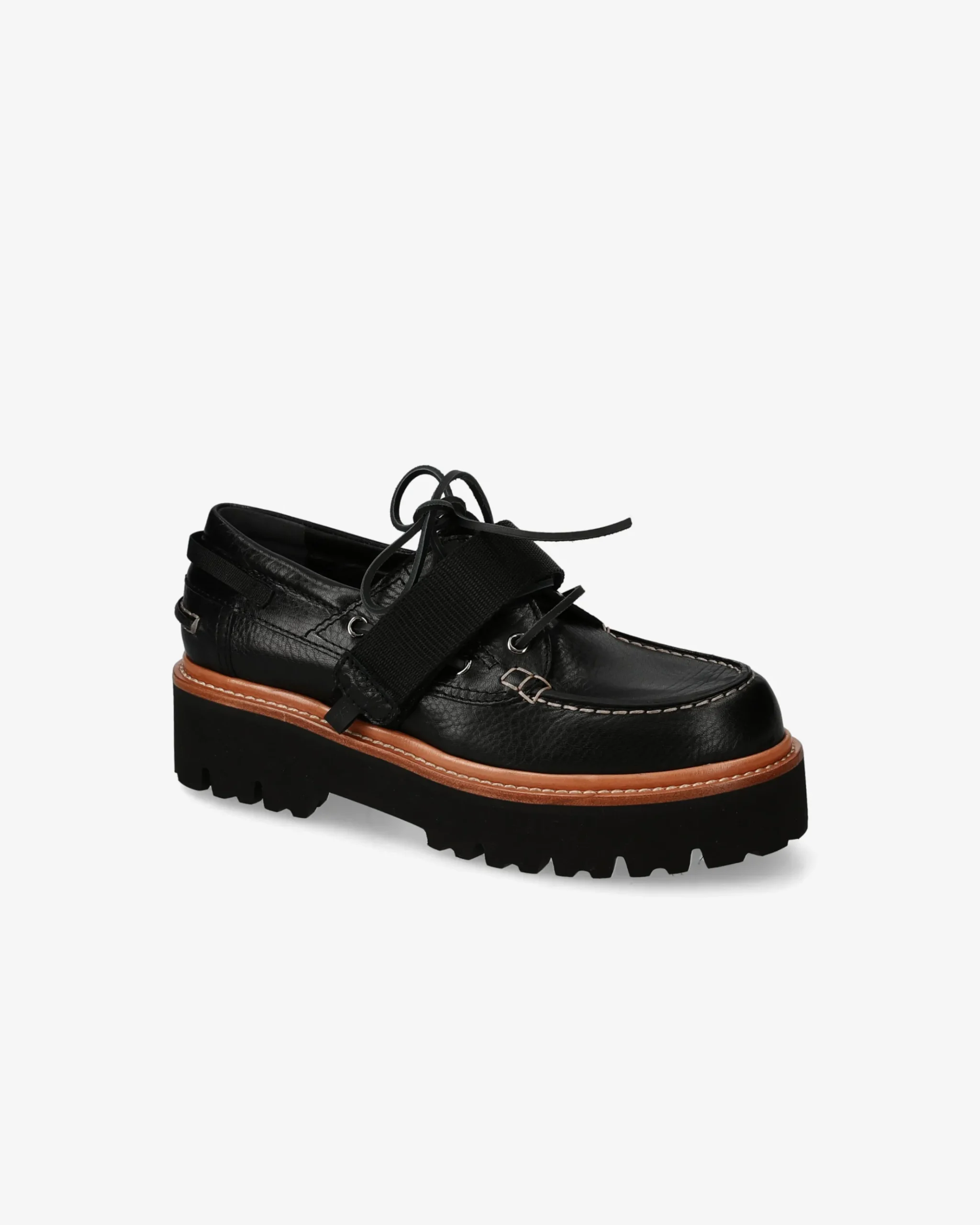 Premiata Derby in vitello Trilly atena nero>Donna Stringate