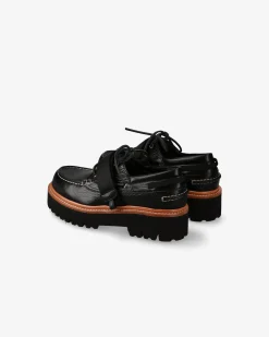 Premiata Derby in vitello Trilly atena nero>Donna Stringate