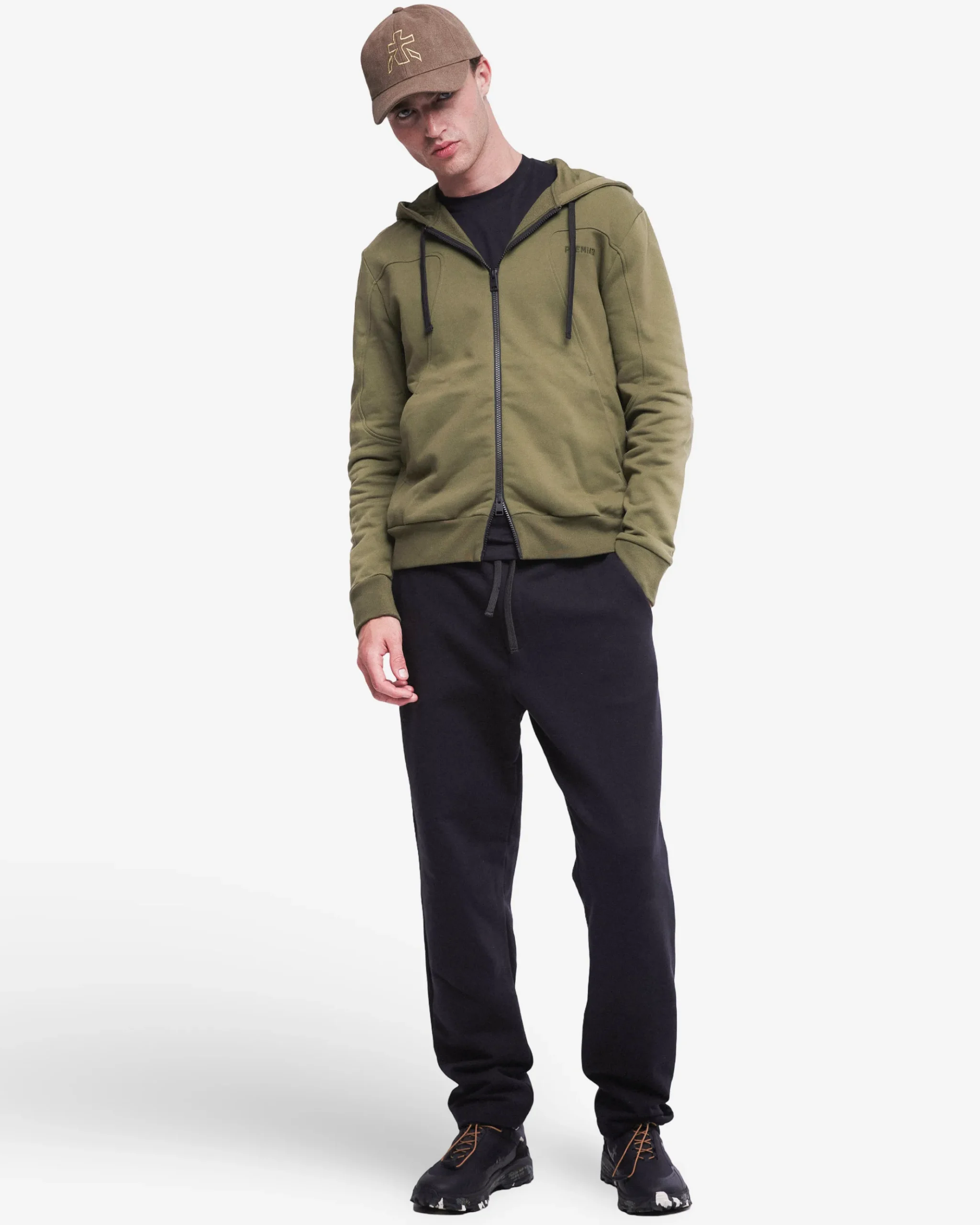 Premiata Felpa con cappuccio in cotone e nylon>Uomo Felpe E T-Shirt