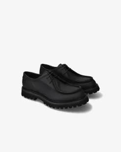 Premiata Lace-up Shoes in black custo leather>Uomo Stringate