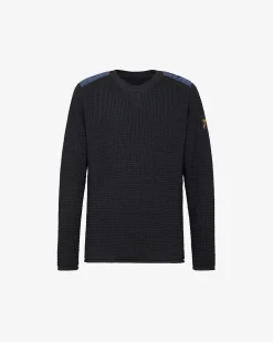 Premiata Maglia girocollo in lana con dettagli in nylon>Uomo Maglieria