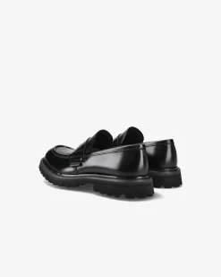 Premiata Mocassini Bridge in pelle spazzolata binder nero>Uomo Mocassini