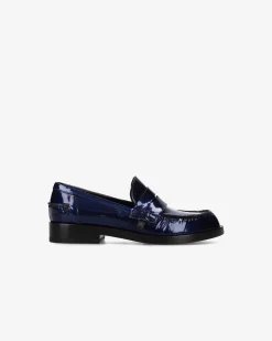 Premiata Mocassini Siria in vernice glass navy>Donna Mocassini