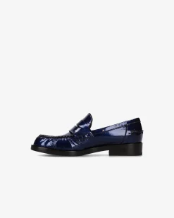 Premiata Mocassini Siria in vernice glass navy>Donna Mocassini
