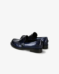 Premiata Mocassini Siria in vernice glass navy>Donna Mocassini