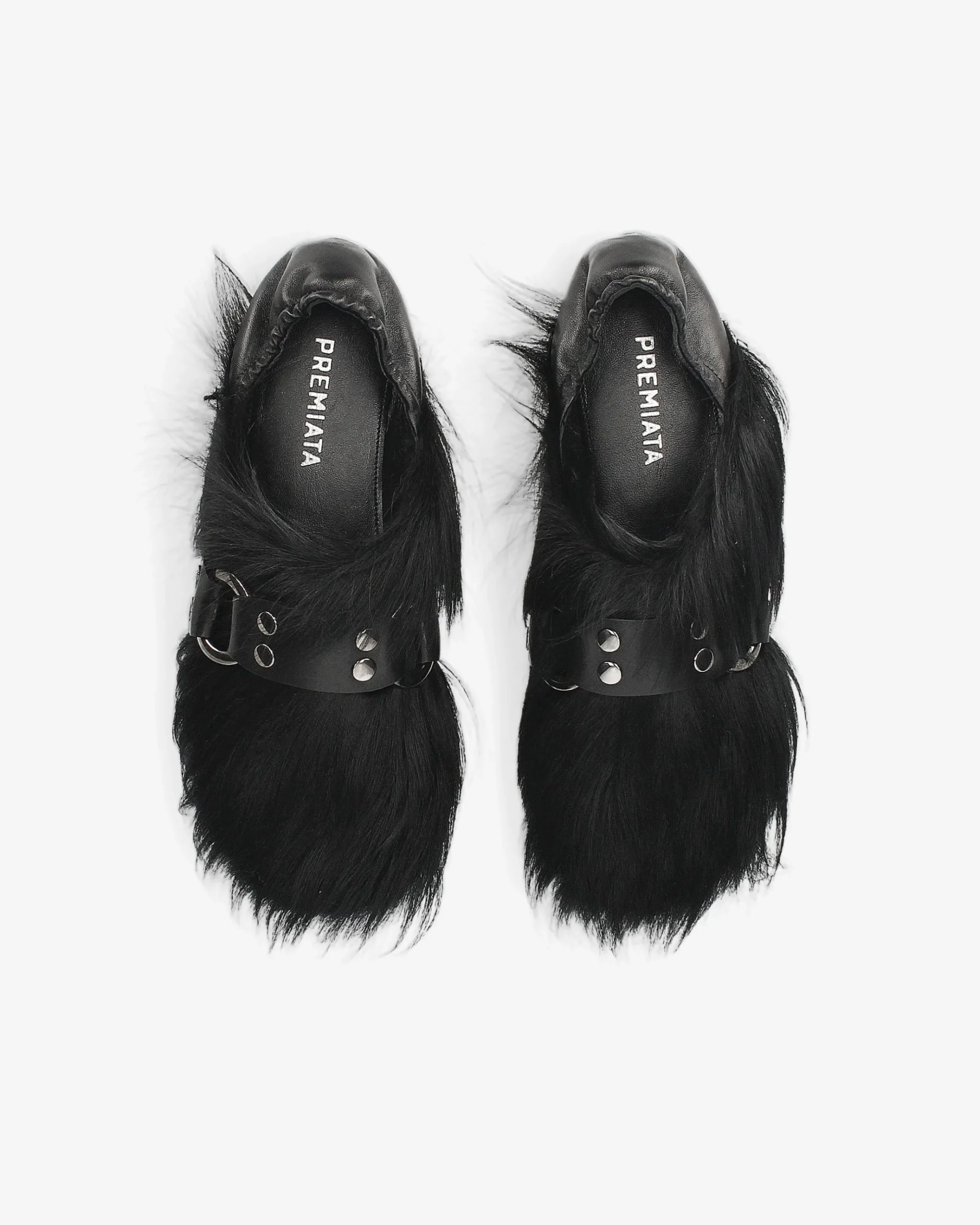Premiata Pantofola in pony garda nero>Donna Slippers E Mules