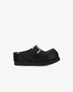 Premiata Sabot in cavallino nero>Donna Slippers E Mules
