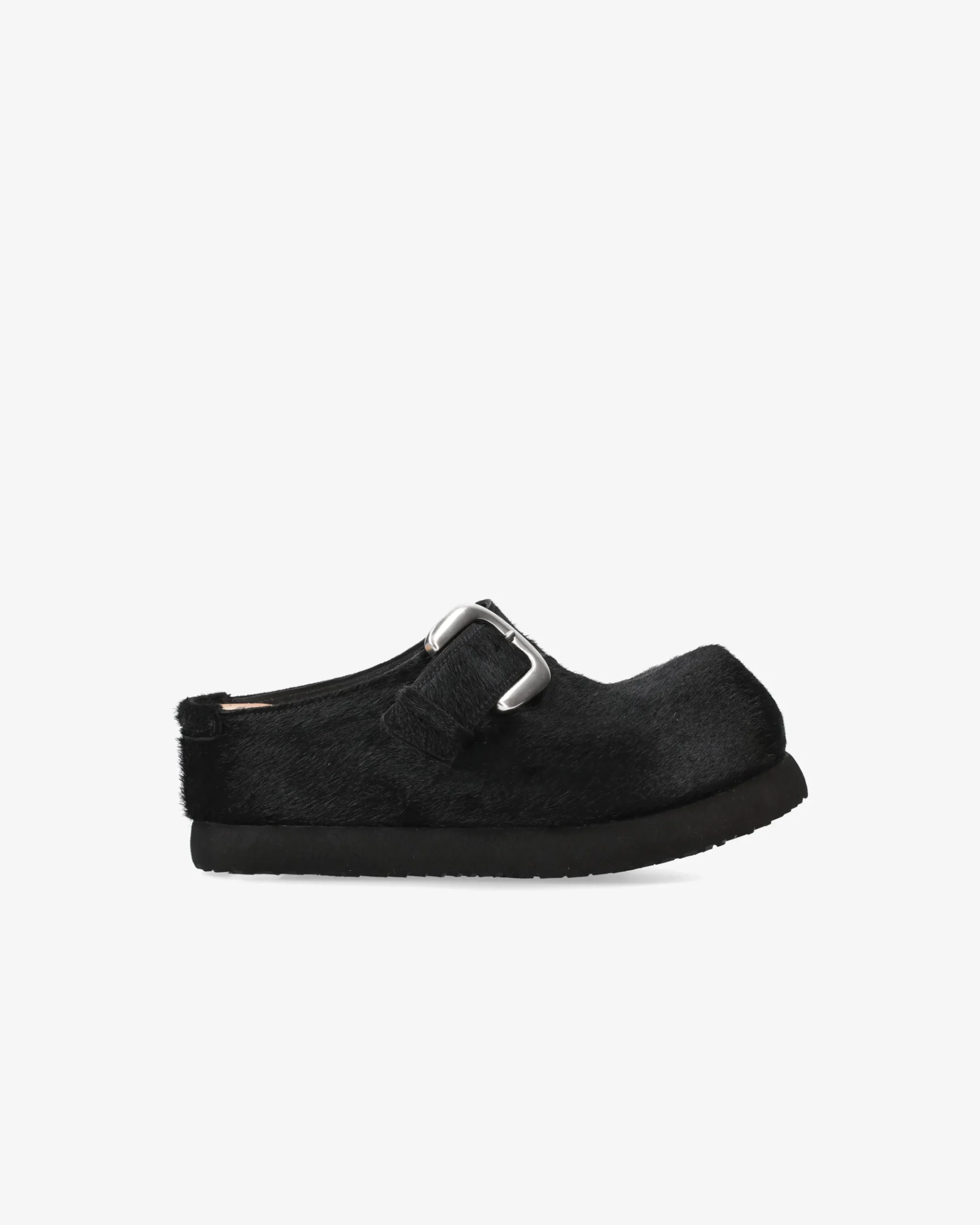 Premiata Sabot in cavallino nero>Donna Slippers E Mules