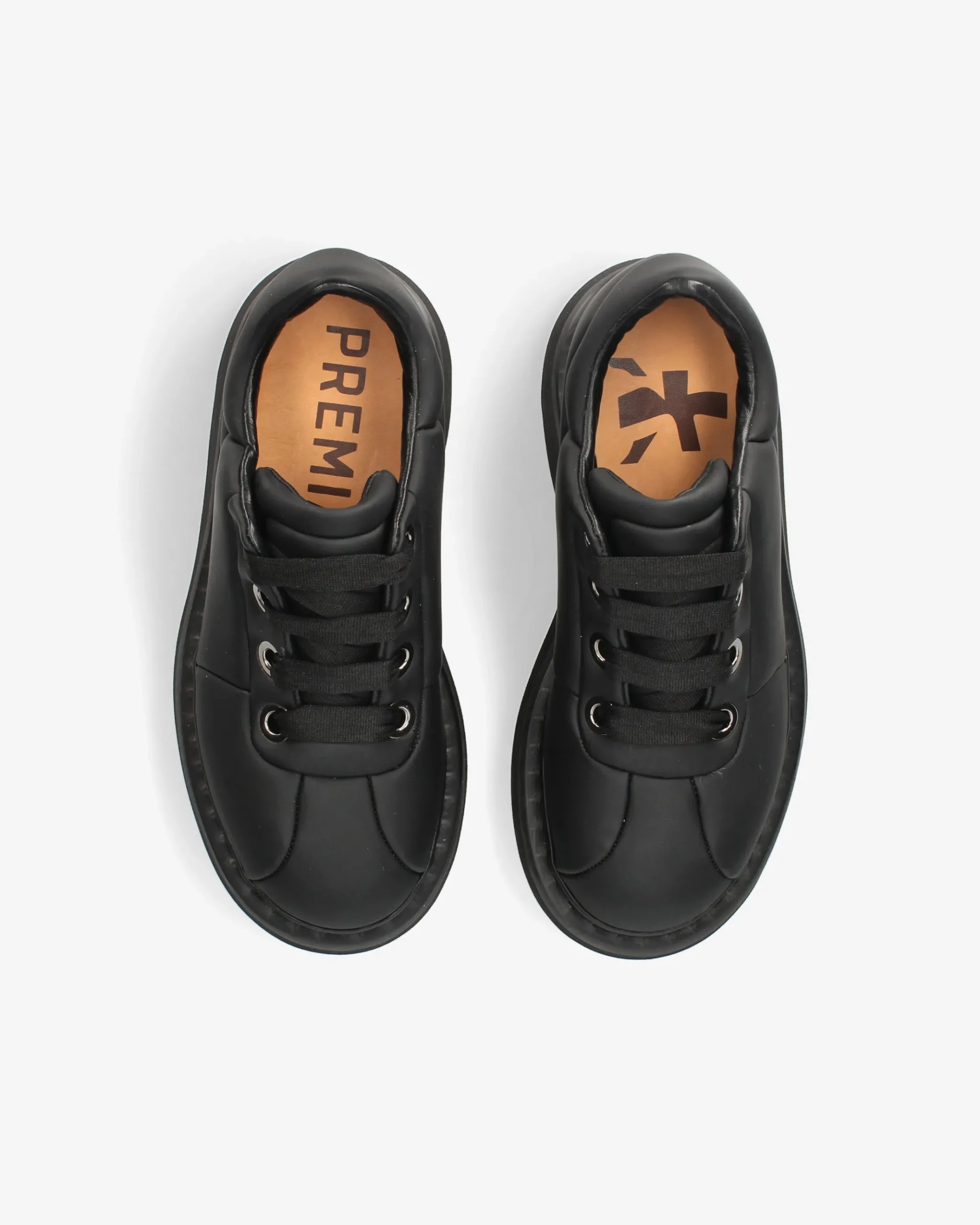 Premiata Scarpe Cal in gommato nero>Donna Stringate