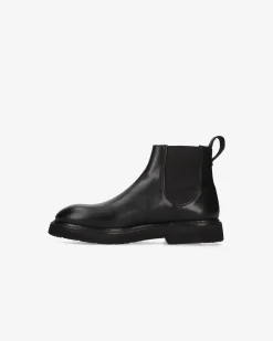 Premiata Stivaletti Chelsea in pelle cera nero>Uomo Stivali