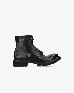 Premiata Stivaletti in pelle chetta brass nero>Uomo Stivali