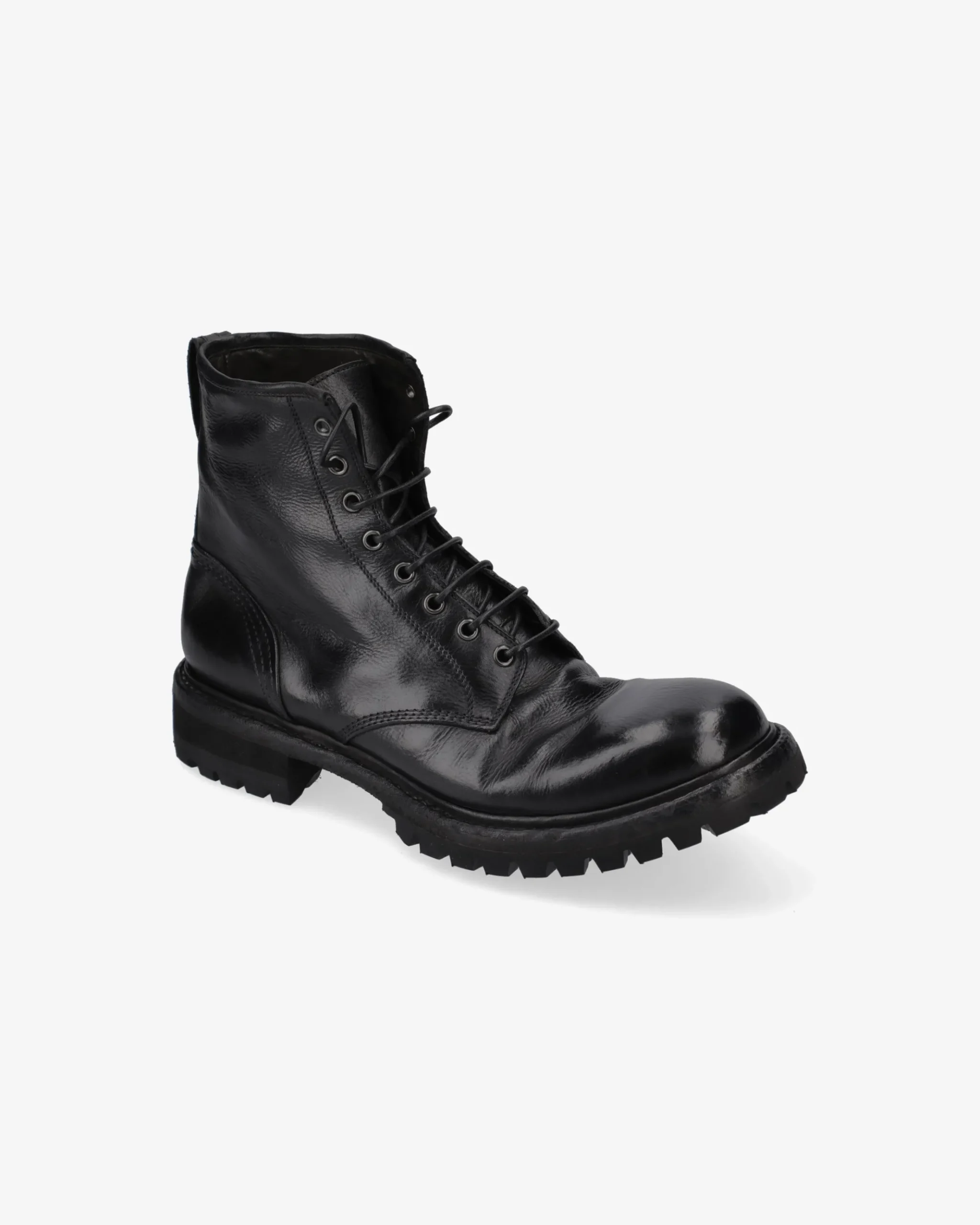 Premiata Stivaletti in pelle chetta brass nero>Uomo Stivali