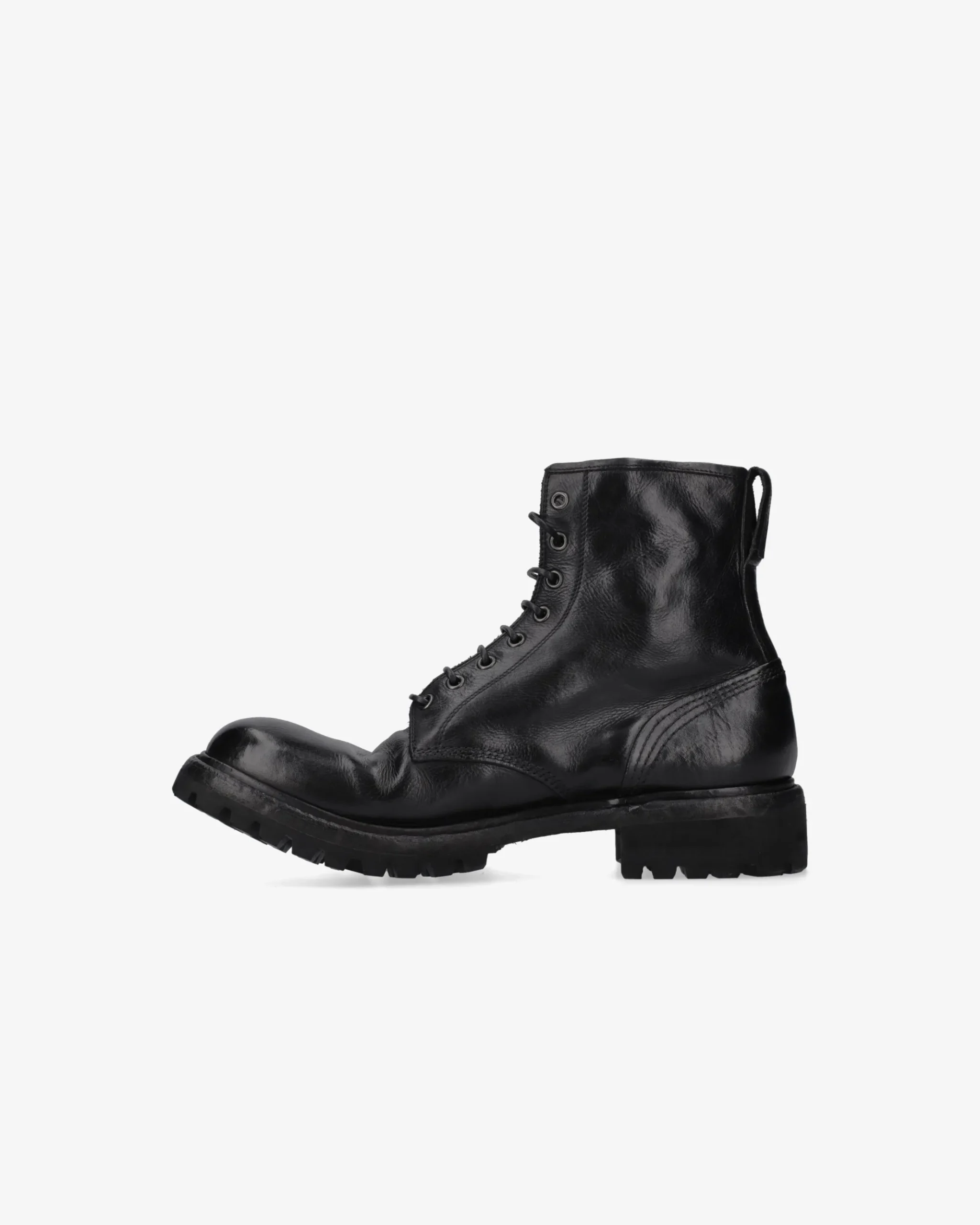 Premiata Stivaletti in pelle chetta brass nero>Uomo Stivali