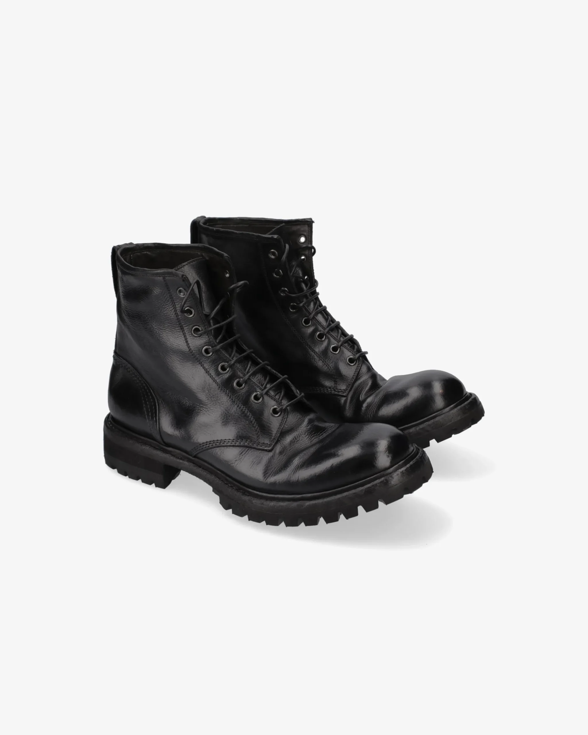 Premiata Stivaletti in pelle chetta brass nero>Uomo Stivali