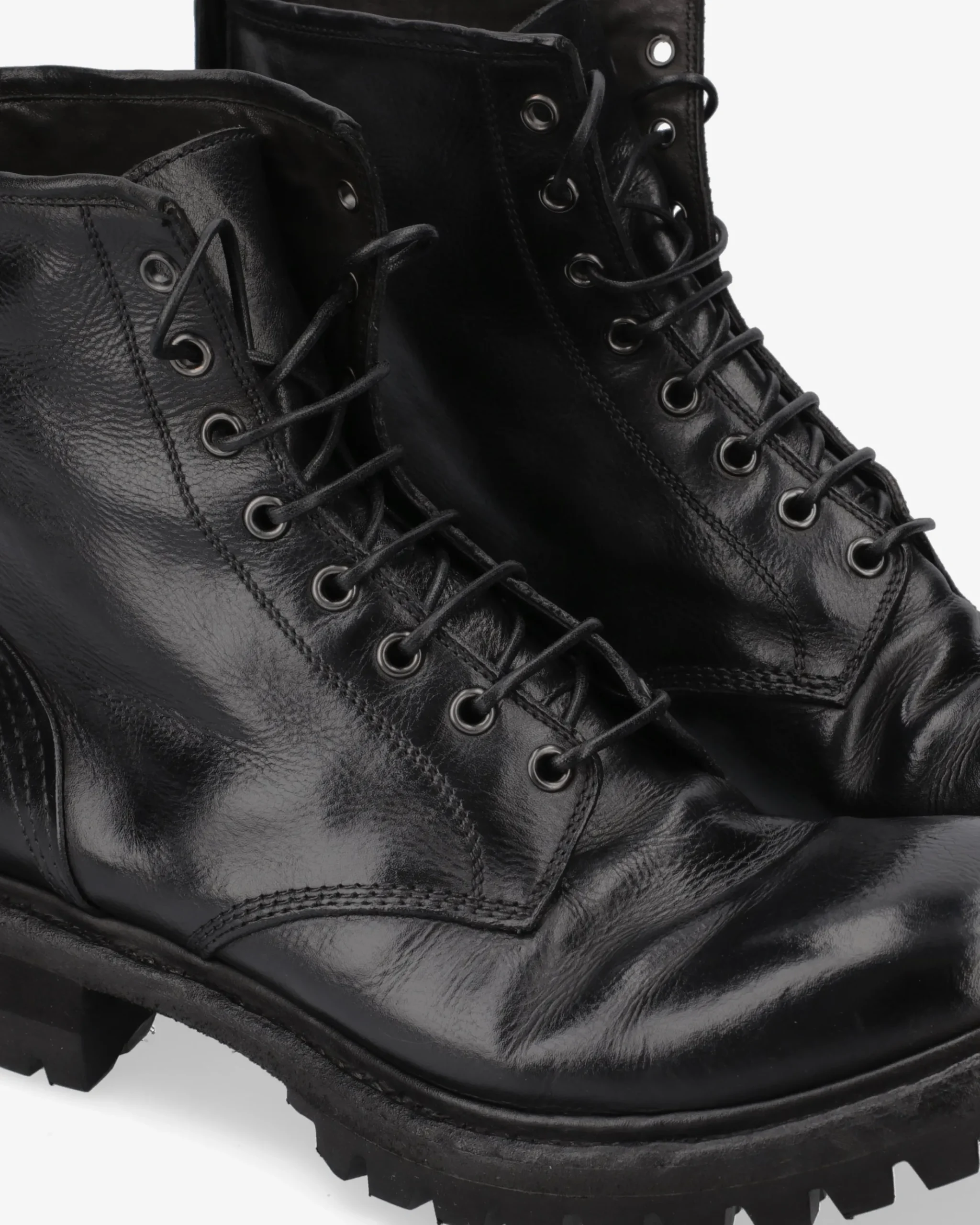 Premiata Stivaletti in pelle chetta brass nero>Uomo Stivali