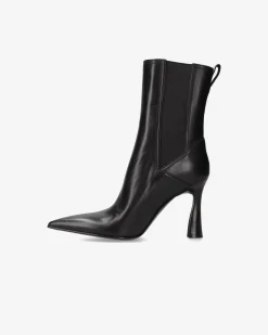 Premiata Stivaletti in pelle con tacco alto nappa nero>Donna Stivali E Stivaletti