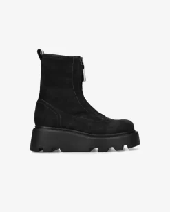 Premiata Stivaletti Peg in camoscio nero>Donna Stivali E Stivaletti