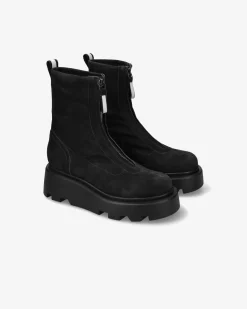Premiata Stivaletti Peg in camoscio nero>Donna Stivali E Stivaletti