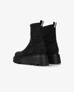 Premiata Stivaletti Peg in camoscio nero>Donna Stivali E Stivaletti