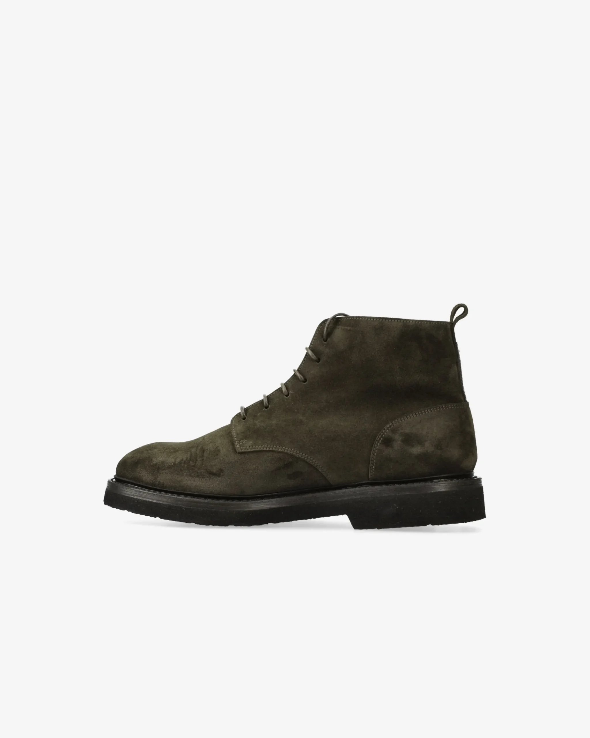 Premiata Stivaletti stringati in camoscio rain olive>Uomo Stivali