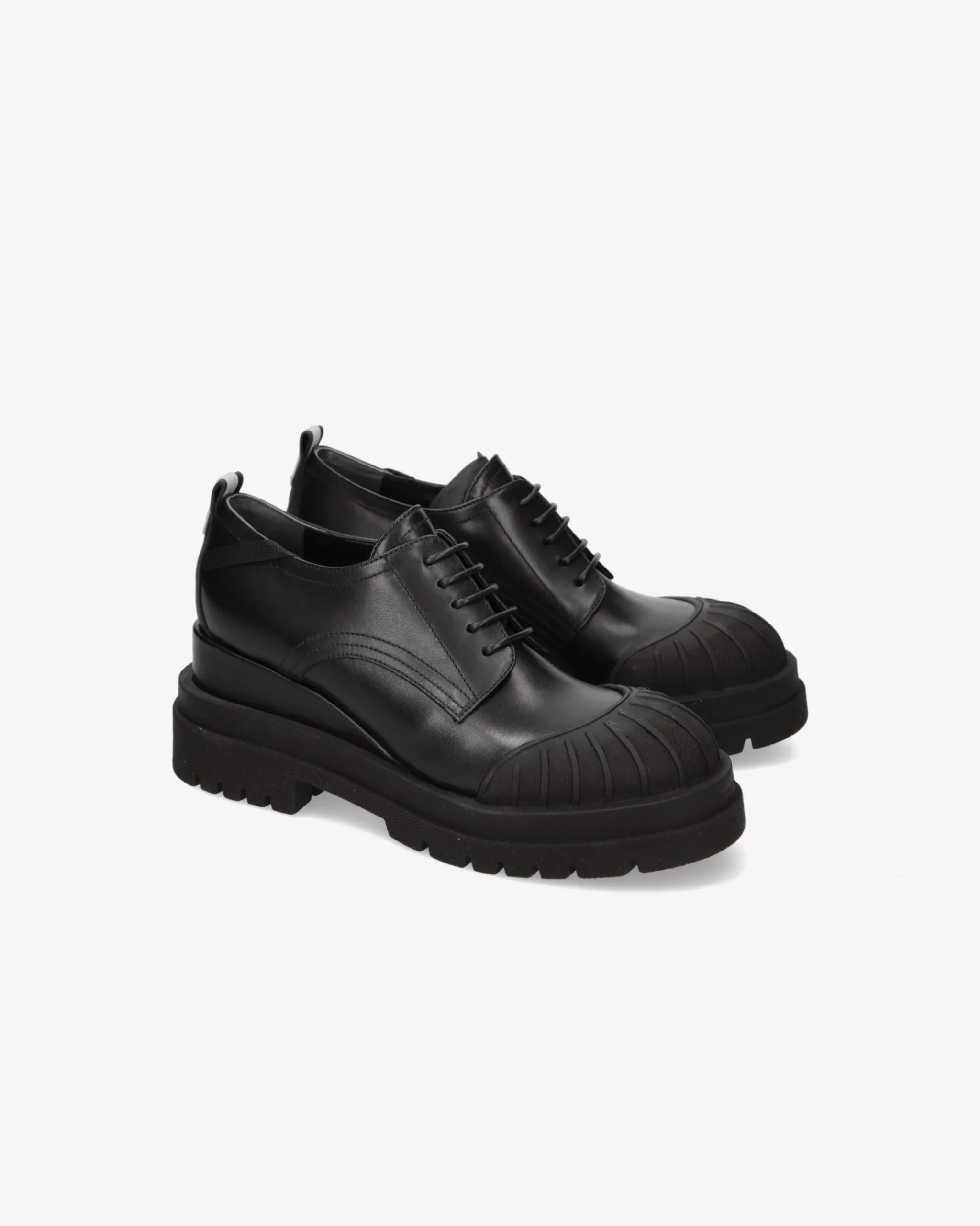 Premiata Stringate in pelle ranch nero>Donna Stringate