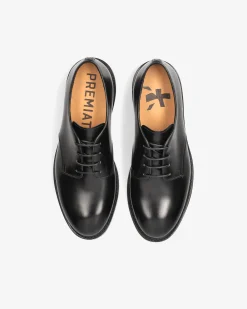 Premiata Stringate in pelle spazzolata binder nero>Uomo Stringate