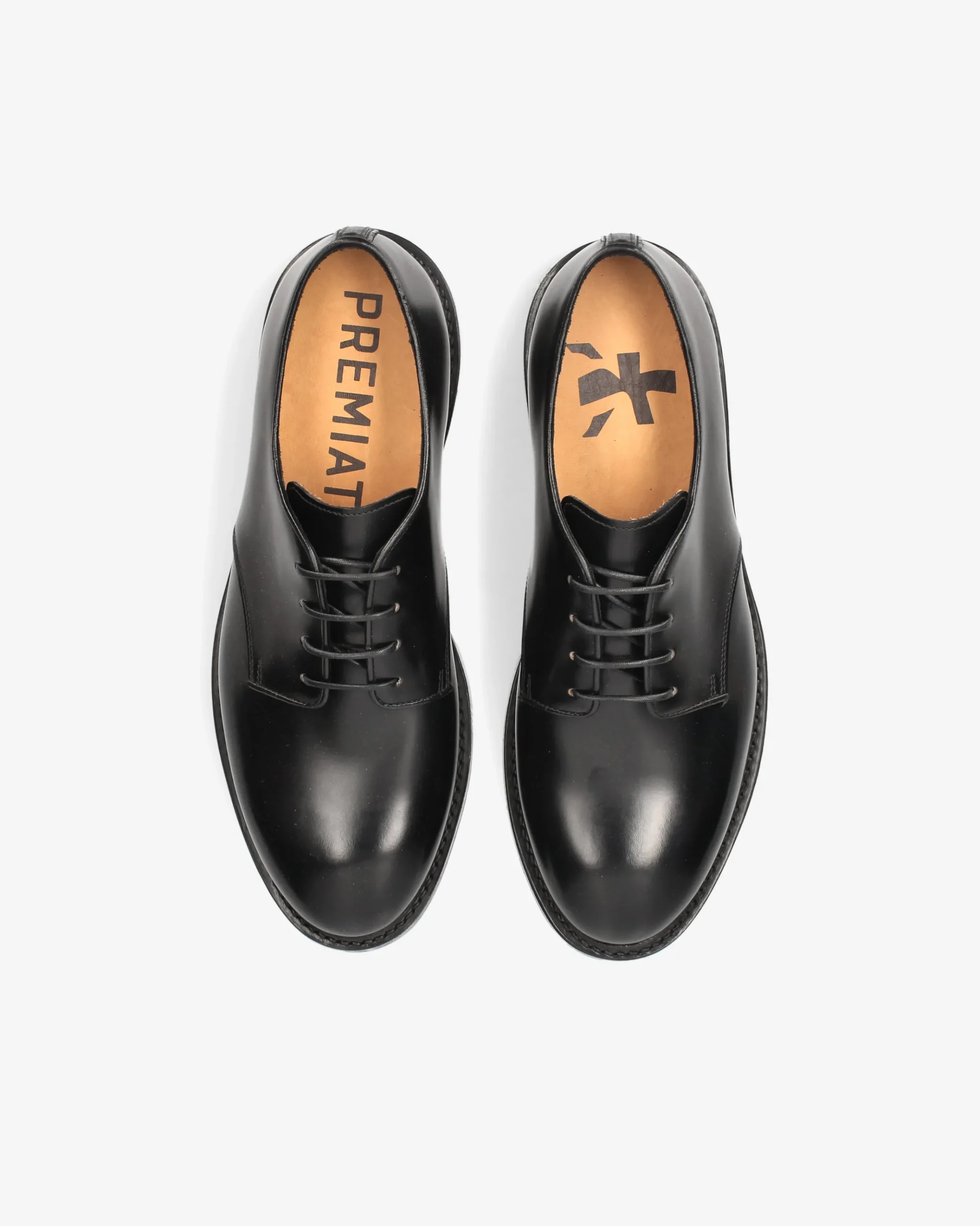 Premiata Stringate in pelle spazzolata binder nero>Uomo Stringate